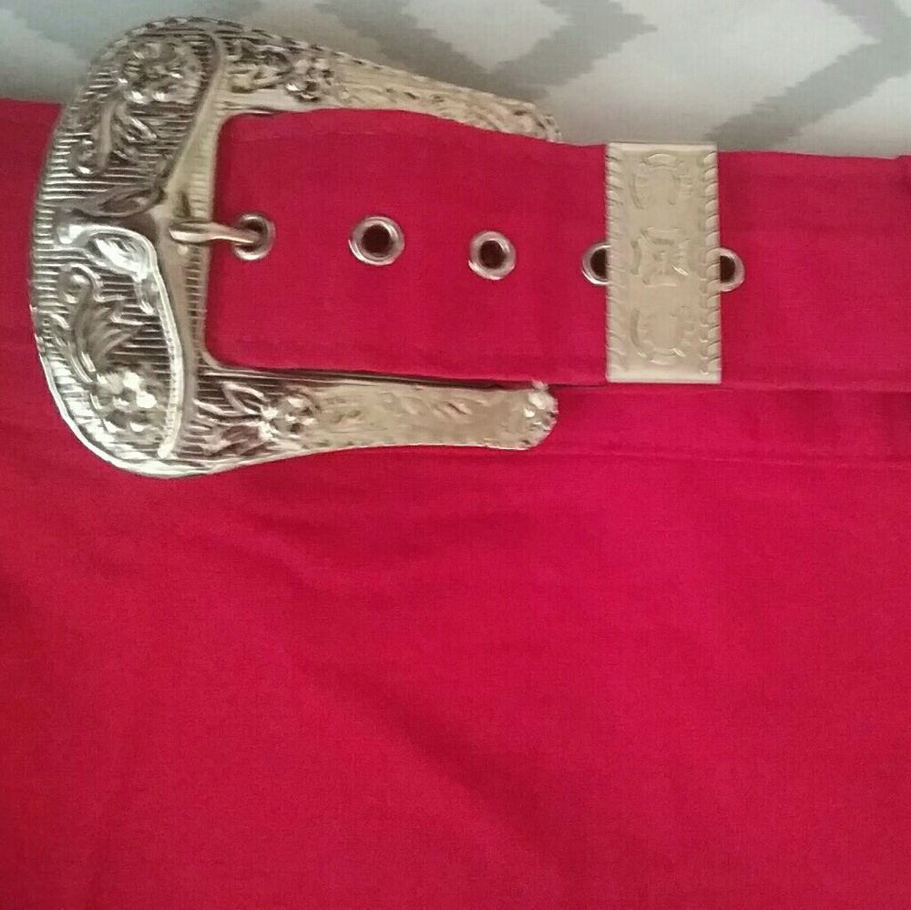 Vintage sas'sa hot red skirt - Picture 3 of 4
